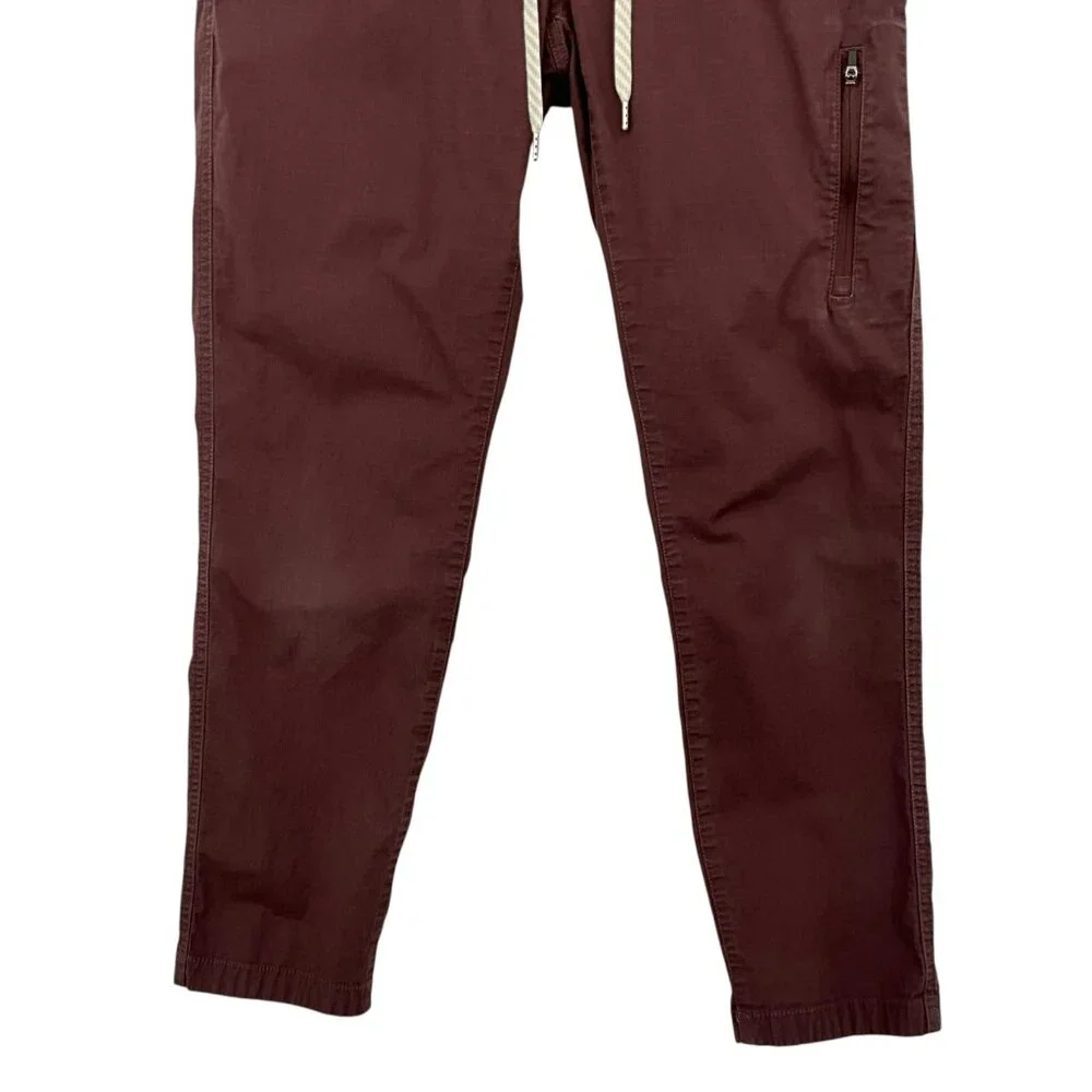 Vuori Ripstop Pants Chestnut Brown Mid Rise Drawstring Size Medium M - Picture 3 of 9